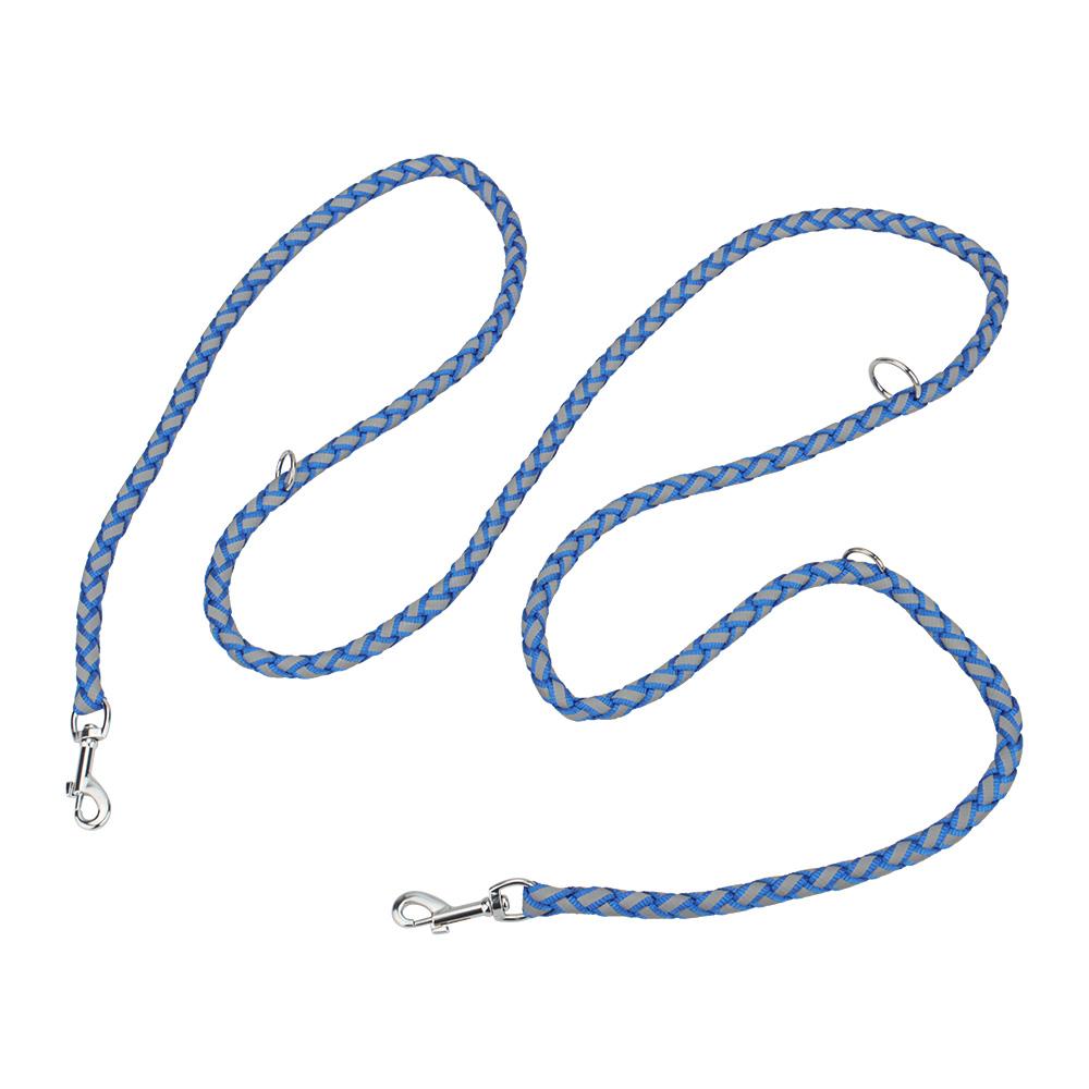 Multi-functional Double Buckle Reflective Dog Leash Double-ended Long Rope Dog Leashes Outdoor Training Run