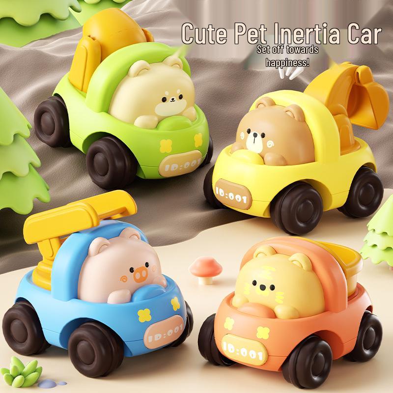 Children's Inertial Claw Machine Engineering Toy Car - Drop-Resistant & Cute for Boys