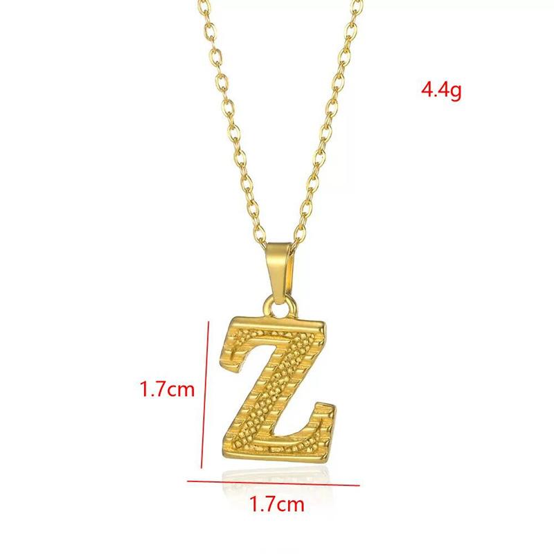 Stainless Steel Initial Necklaces For Women Men Gold Color Letter Necklace Pendant Jewelry Male Female Neck Chain Birthday Gift