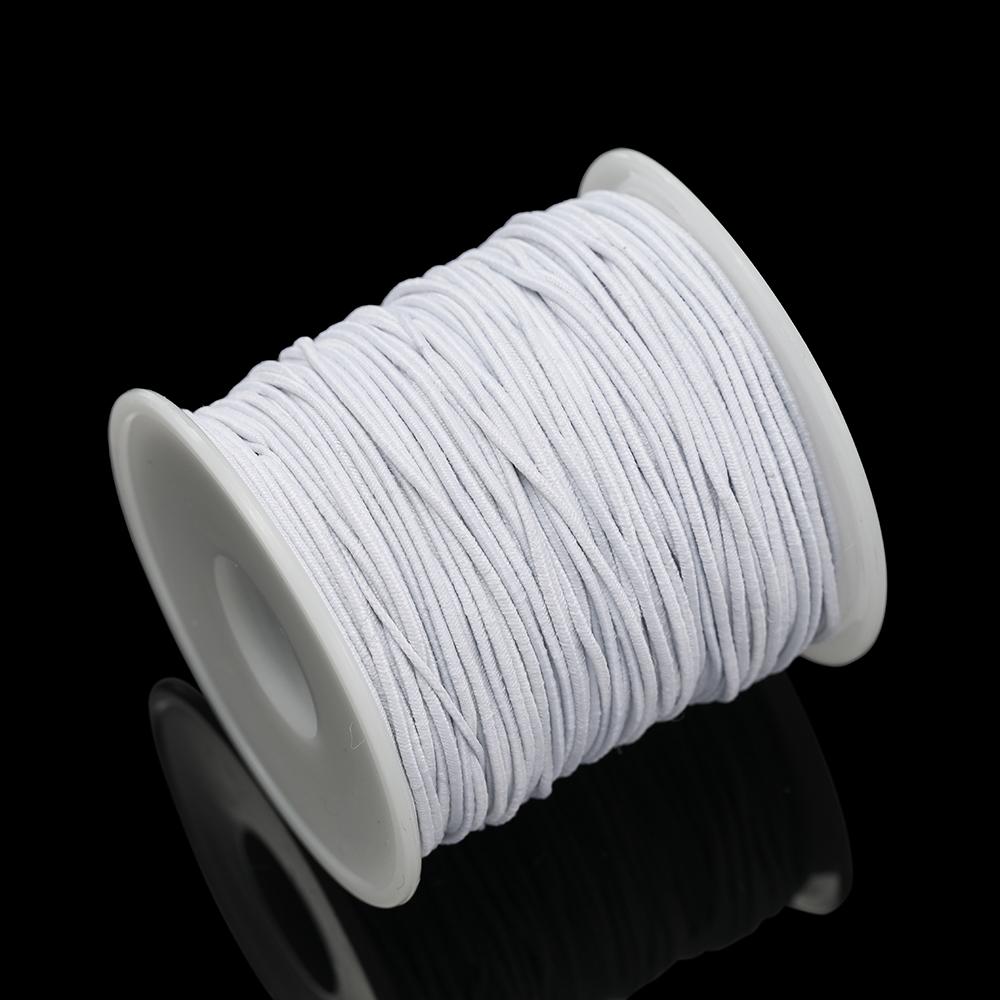 1Roll Cotton Fiber Elastic Beading Cord 1.2/1.5mm Stretchy Crafting Thread String For DIY Jewelry Making Bracelet Necklace