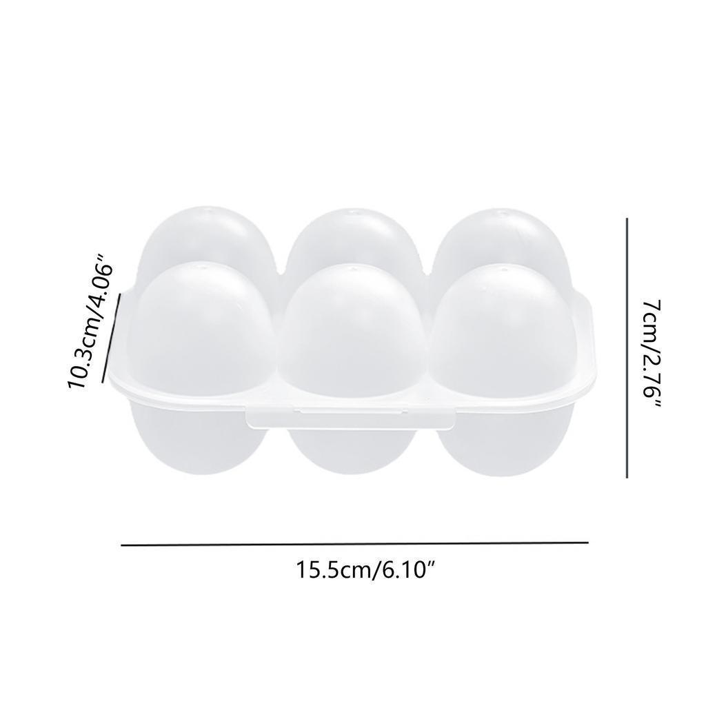 Dustproof 6Grid Eggs Boxes with Lid Keep Your Eggs Freshes Clean Eggs Storage Container Transparent Eggs Holder Home Use