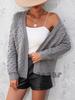 Autumn and winter new European beautiful women's knitted three-dimensional pattern cardigan jacket sweater women