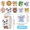 500 Stück/Rolle Niedliche Löwen-Panda-Siegelaufkleber Kawaii Tier-Cartoon-Aufkleber DIY Notizbuch Gepäck Schreibwaren Graffiti Etikettenaufkleber