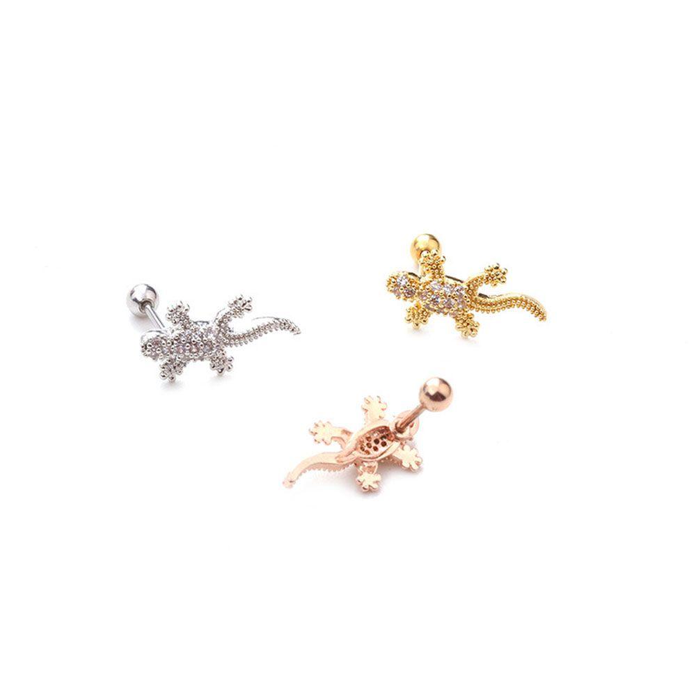 1Pc Helix Lizard Screw Back Cartilage Tragus Piercing Jewelry Fashion Accessories Earring Ear Stud