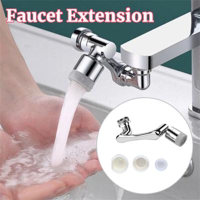 1080 Derece Dönebilen Uzatma Musluğu Sprey Başlığı Evrensel Banyo Musluğu Uzatma Adaptörü Havalandırıcı 2 Modlu Musluk Uzatıcı
