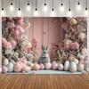 Easter Fairy Tale Forest Rabbit Easter Egg Photography Background, Children Birthday Party Home Decoration Photography Backdrop2