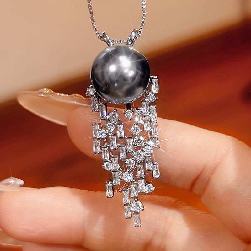 

Ожерелье Имитация Жемчуга Натуральный Жемчуг Наньян Серый Жемчуг Элегантный Австралийский Белый Жемчуг Высококлассный Женский