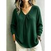 Women S Loose V Neck Long Sleeve Pullover Knit T Shirt