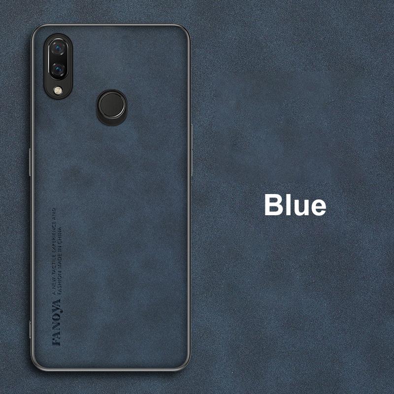 

Чехол для Redmi Note 7 Роскошный чехол для телефона из ПУ кожи для Xiaomi Redmi Note 7 Pro Note7 Задняя крышка Матовый силикон Полная защита For Redmi Note 7 Pro синий