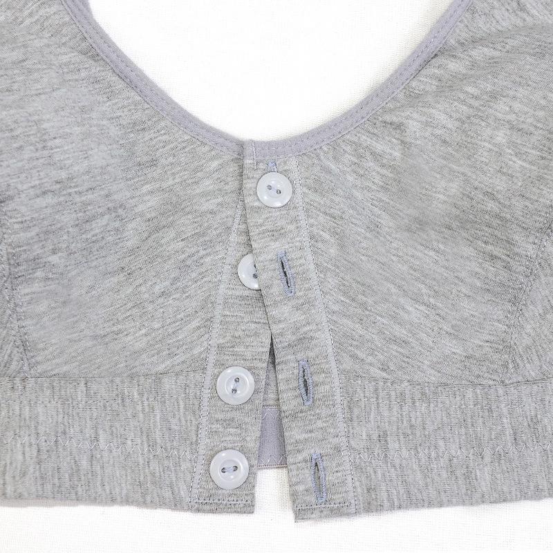 Mom's Cotton Wire-Free Front Closure Vest Bra for Middle-Aged & Elderly Women, Plus Size, Thin Section
