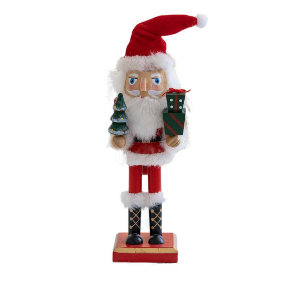 

with Santa Hat Santa Claus Nutcracker 27cm Nutcracker Soldier Doll Wine Cabinet Style C