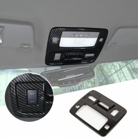 Carbon Fiber Reading Light Lamp Panel Cover Trim For Chevrolet Camaro 2010-2015