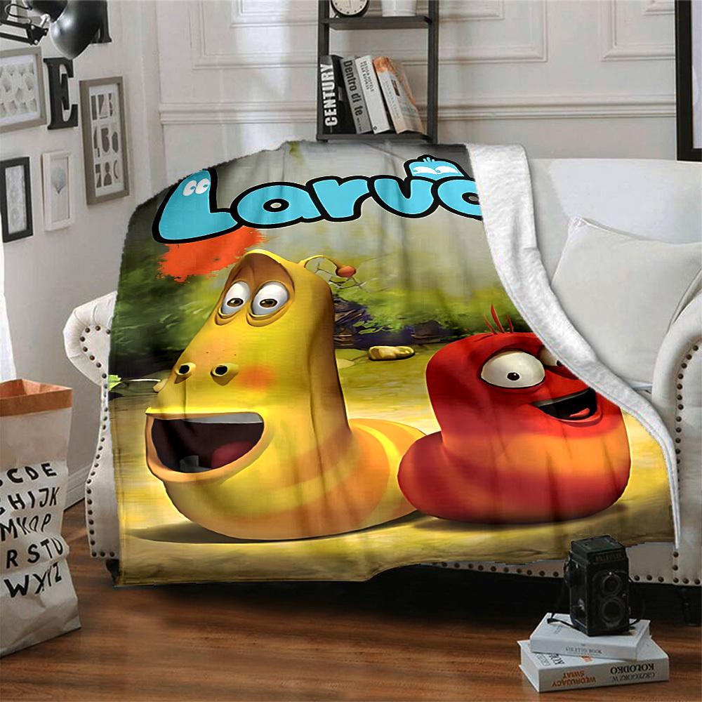 1pc Larva Worms Blanket Versatile for Couch, Office Bed