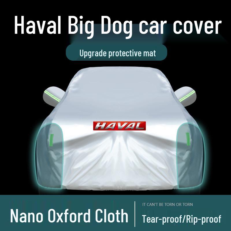 

Haval Big Dog Universal Car Cover: Sun, Rain, and Dust Protection with Heat Insulation. Haval Big Dog Specific - Silver