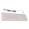 Mechanical Gaming Keyboard RBG Backlit USB 104 Keys Wired Retro Punk Computer Keyboard for Laptop White