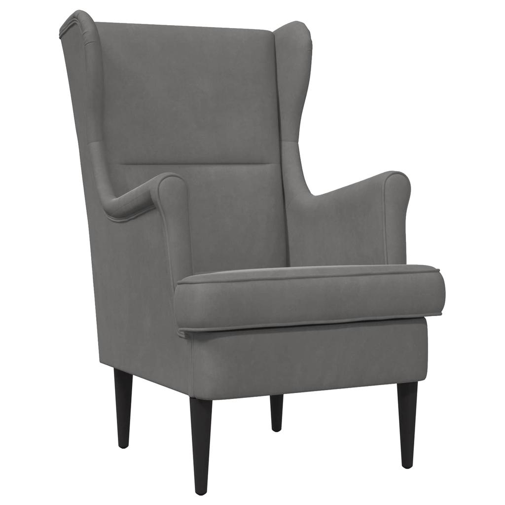 Armchair Dark Grey Velvet