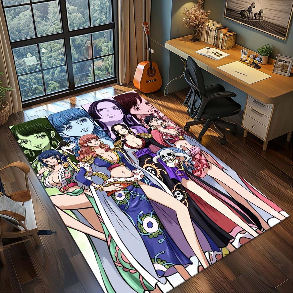 One Piece Anime Rug Carpet Large Area Rug Non Slip Washable Floor Mat Gamer Room Bedroom Home Decor -QJY