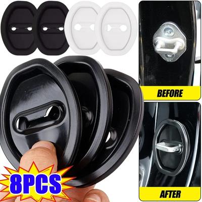 Silicone Car Door Lock Buckle Protection Cover for BMW Mercedes Tesla Model 3 Door Shock Absorber Cushion Silent Accessories