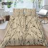 Gradient Color Duvet Cover Woodland Botanical Bedding Set Nature Rustic Tree Branch Leaf Comforter Cover Queen For Kids Adults