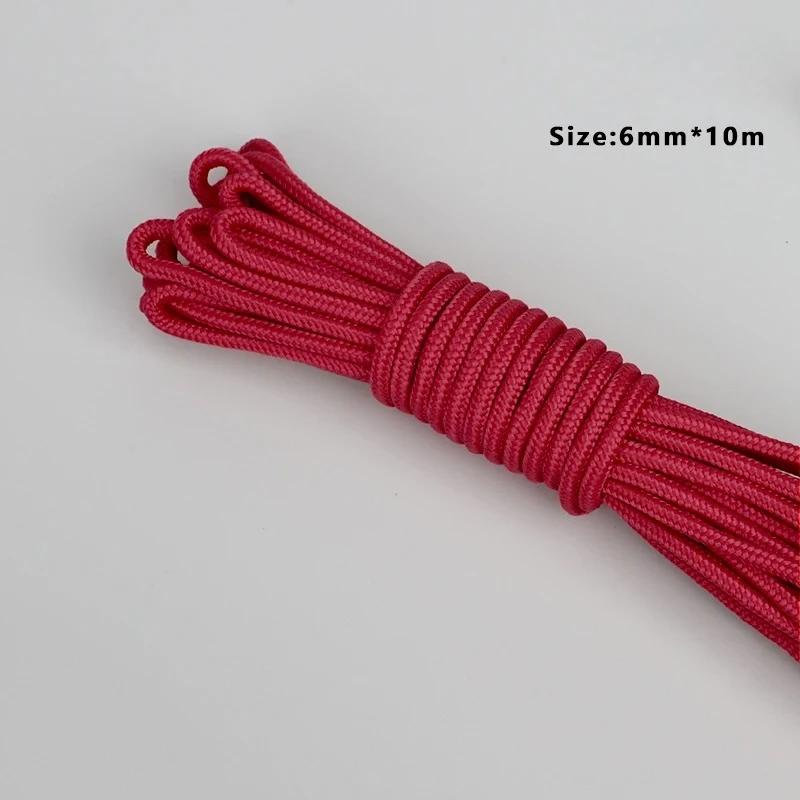 4/6/8mm Thicken Nylon Rope Anti-slip Wear-Resistant Strong Binding Rope DIY Outdoor Clothesline Quilt Rope Handicrafts 10m