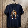 Workout Gym American Bulldog Deadlift Weightlifting Tshirt Gym Strong Dog Fitness Humor Unisex Cotton Casual Streetwear Shirt