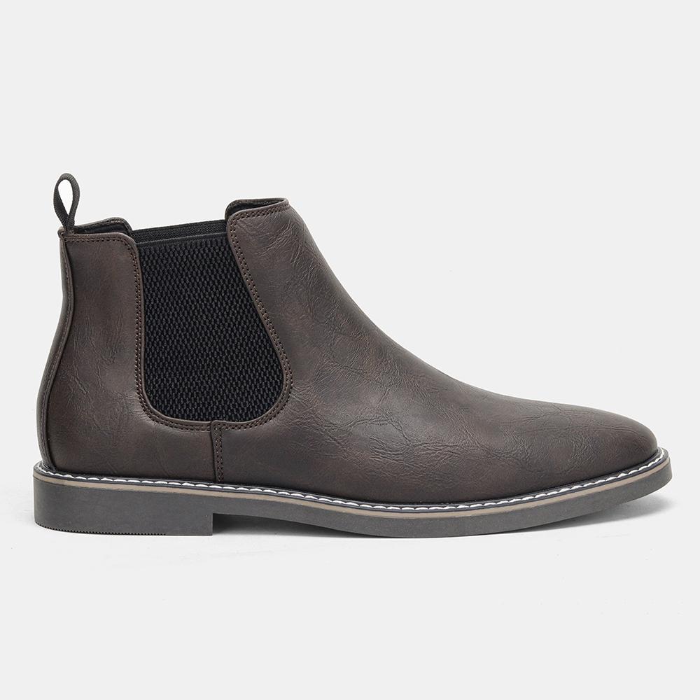 Chelsea Boots Men Brand 2026 Casual Comfortable Retro Fashion Boots Leather