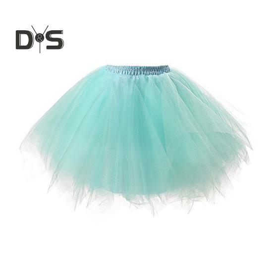 Women Tulle Skirt 50s Tutu Petticoat Elastic Waist Short Ballet Crinoline Petticoat Carnival Costume Underskirt
