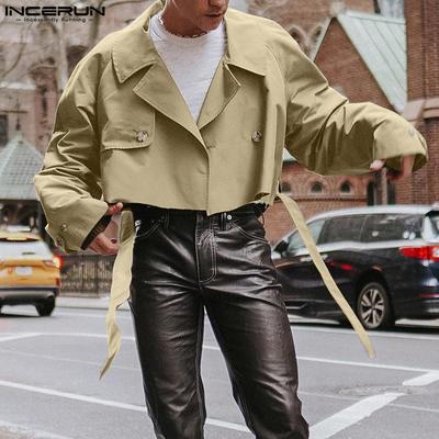 Pánske jednofarebné krátke ležérne vetrovky s golierom