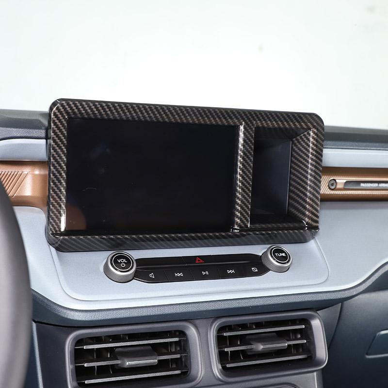 For Ford Maverick 2026-2026 ABS Matte Black/Carbon fibre/Red Navigation Screen Decoration Trim Sticker Car Accessories