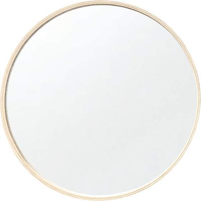 KATOMOKU Sperrholz Spiegel, natur, km-91NA, Wandmontage, 36,2 cm Durchmesser