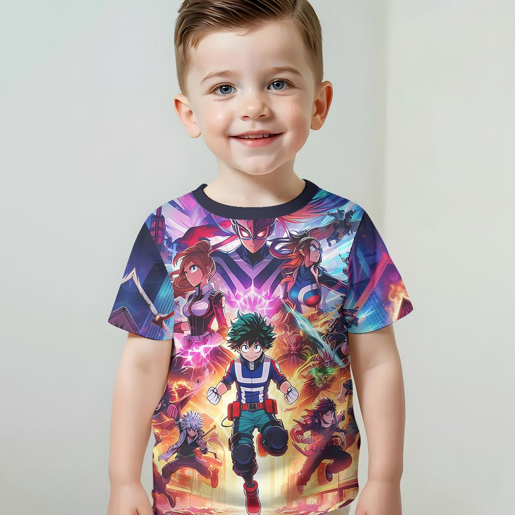 My Hero Academia 3D-Druck Babykleidung Kleidung für Kinder Junge Mädchen Kind T-Shirt Top Shirts