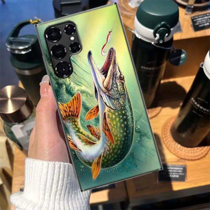 Forellenfischerei Coque Für Samsung S23 S22 Ultra S24 FE S25 Edge Telefon Galaxy S21 S20 FE S10 Plus Hülle Luxus Abdeckung Silikon F