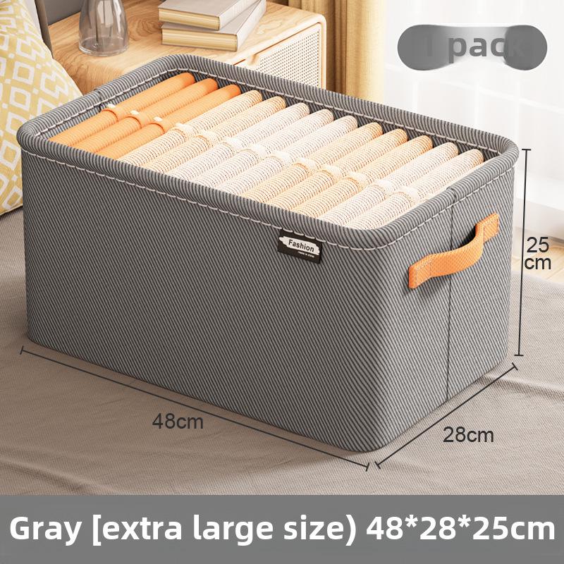 Stylish Steel Frame Clothing Storage Basket - Durable Home & Travel Organizing Essential