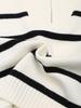 Autumn/Winter Color Block Striped Zip-Up Sweater - Long Sleeve Fashion for Europe & America