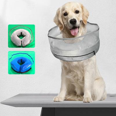 Pet Recovery Collar Soft Comfortable Breathable Elastic Adjustment Belt Inflatable Dog After Surgical Collar Pet Supplies