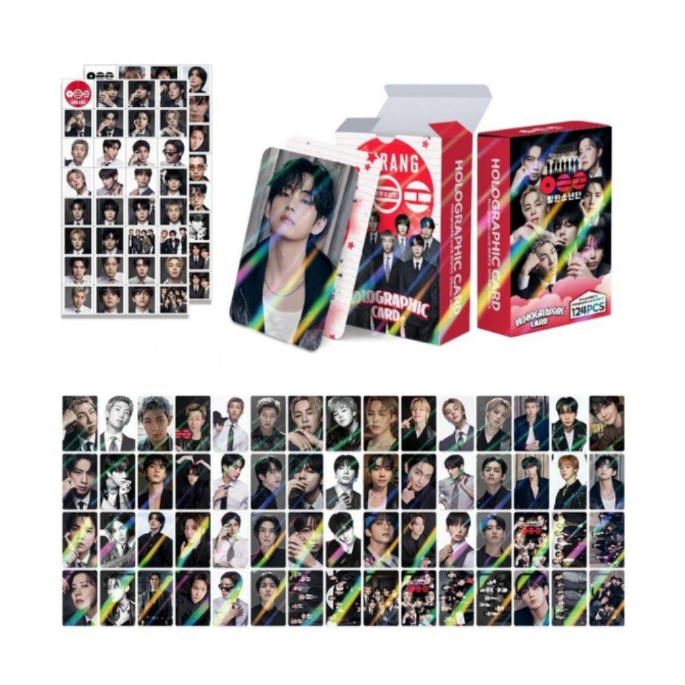 BTS Hologram Photocard Sticker 124ea Mega Pack (60pcs Card + 64pcs Sticker) K-POP Goods