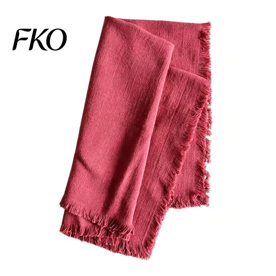 Natural Feel Napkins Boho Linen Napkin, 18 Inch Washable Fringed Fabric Rustic Farmhouse Style Napkin for Dining Table Home Wedding Bridal Shower Soft