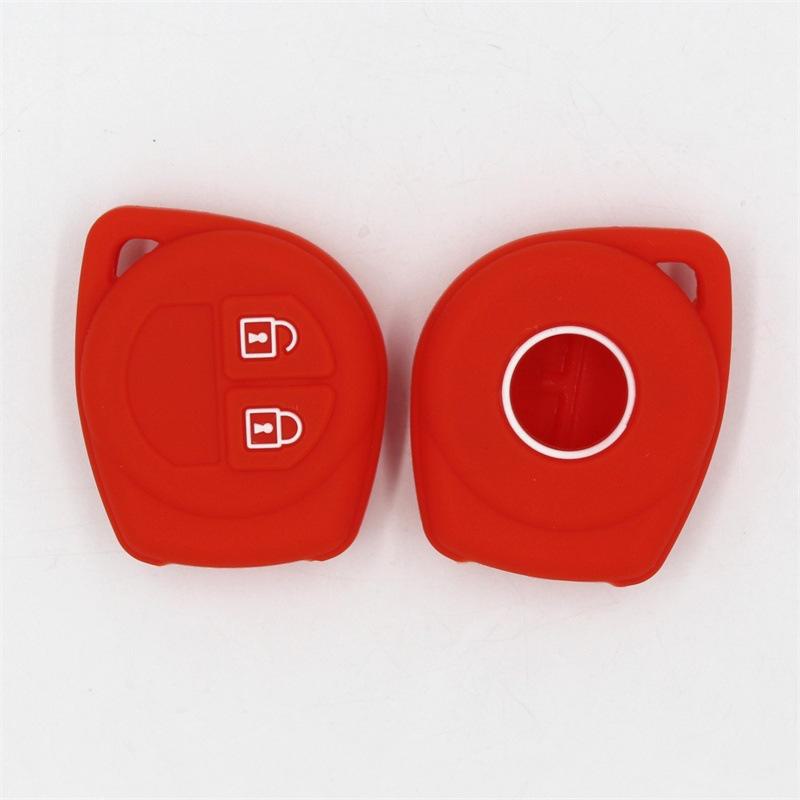 Silicone Key Bag for Suzuki SX4 2 Button Car Key - Perfect Fit for New Alto Swift, Protective Shell