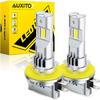 AUXITO H11B LED Bulbs, 600% Brighter Ultra-Bright, Plug N Play, Long Lifespan, No Flicker, 98% Compatibility, 2PCS
