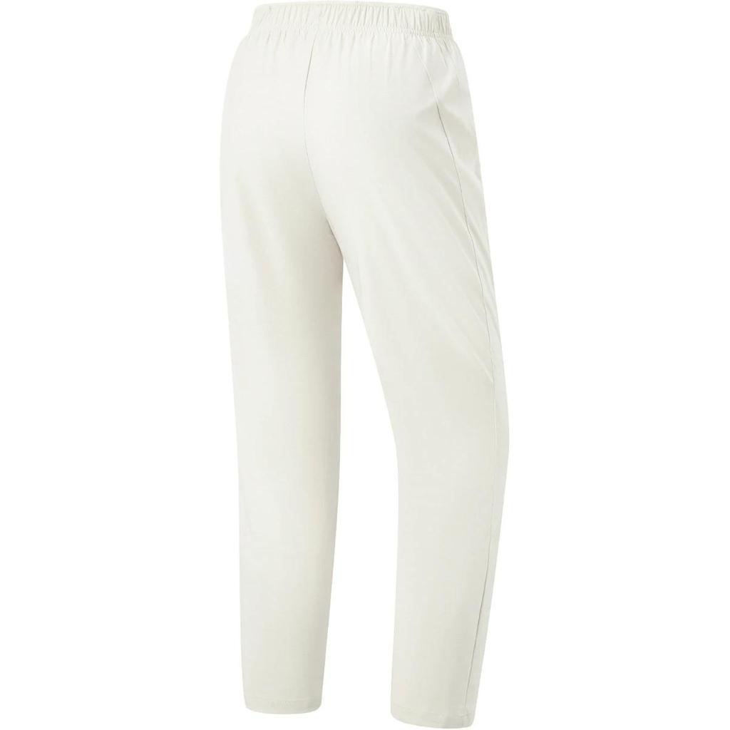 Li Ning Fitness Series Solid Color Mid Waist Comfortable Breathable Straight Leg Sports Long Pants Women Pants Silver-Birch-Gray AYKU480-1