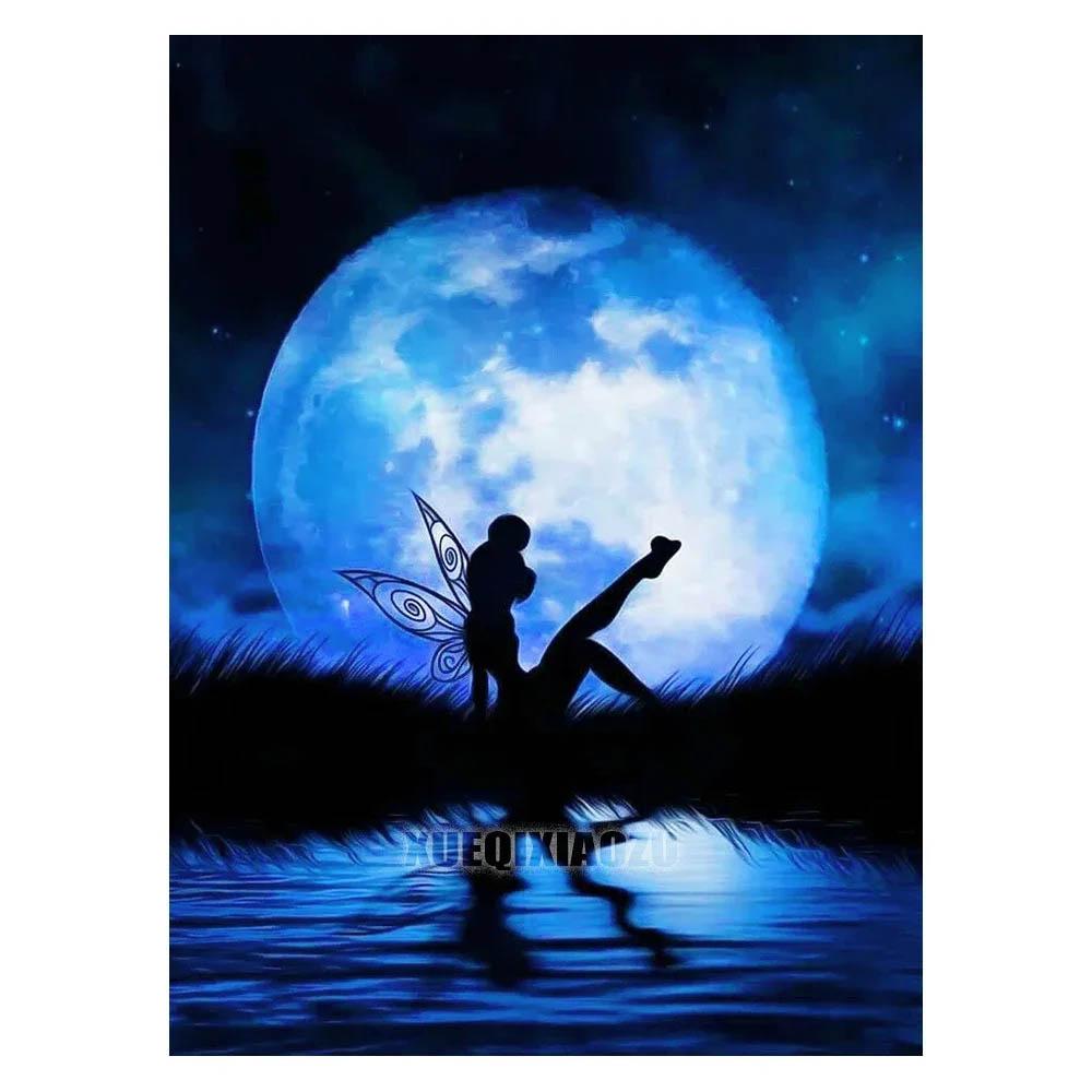 Diamond Painting Disney Moon Princess Mosaic Embroidery Diamond Puzzle DIY Rhinestone Children's Room Decoration Gift