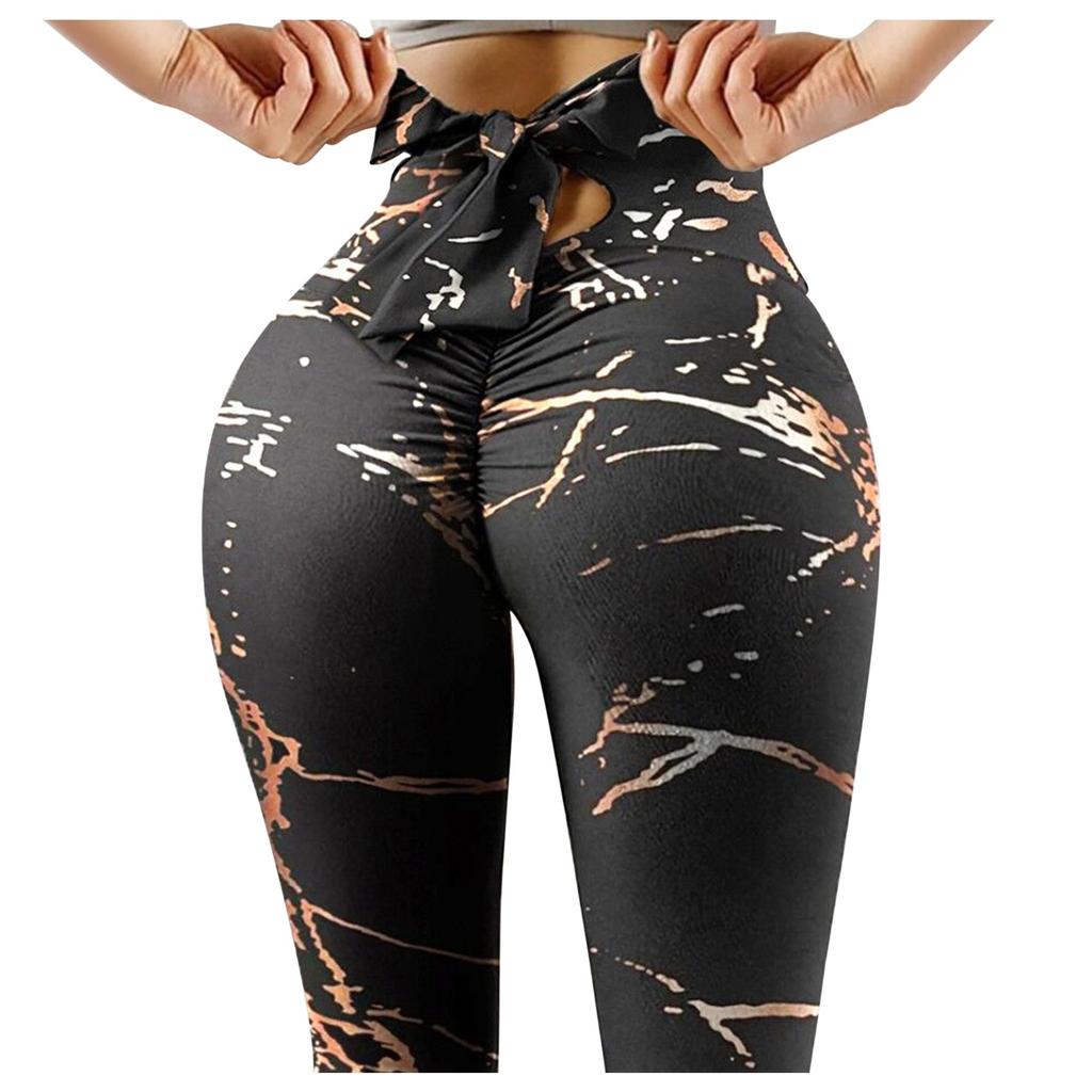 Frauen Drucken Hohe Taille Stretch Strethcy Fitness Leggings Yoga Hosen