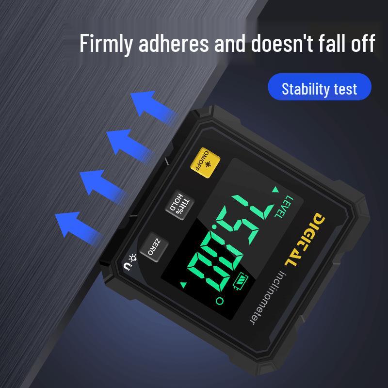 Digital Display Dual Laser Inclinometer with Four-Sided Magnet
