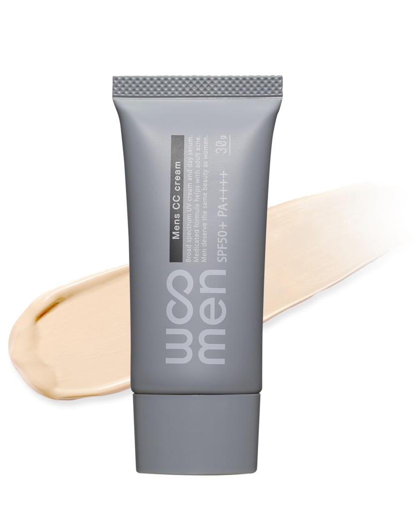 WOOMEN CC Cream Moisture UV 30g Waterproof Sunscreen Makeup Base Men's (Beige) PF50+ PA++++