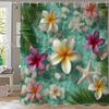 Winter Christmas Shower Curtains Town Street Snowman Snow Mountain Scenery New Year Xmas Home Bathroom Decor Bath Curtain Set