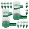 12Pcs Bird Cage Water Dispenser Automatic Spillproof ABS Material Easy Clean for Parakeet Pigeon Quail Parrot Pet Drinking
