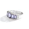 Classic design 925 sterling silver women's ring natural octagonal iolite real gemstones fine jewelry for Anniversary party gifts