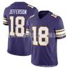 Minnesota Vikings NFL Football Jersey Thielen Jefferson 18 14 8 Adulto Uomo Cotone Uniforme Sportiva Abbigliamento da Tifoso