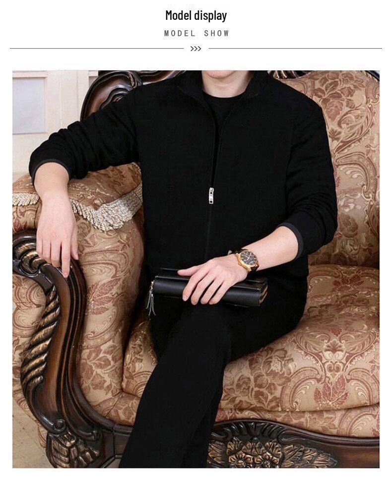 Men's Trendy Cardigan Hoodie & Casual Sports Suit - Two-Piece Autumn/Winter Set with Youth Tops and Pants