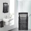 Mesh Laundry Hamper Foldable Hanging Clothes Storage Basket Portable Space Saving Storage Bag Clothes Organizer